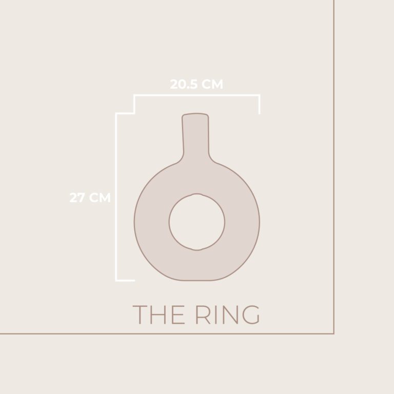 The ring vase sketch and dimensions