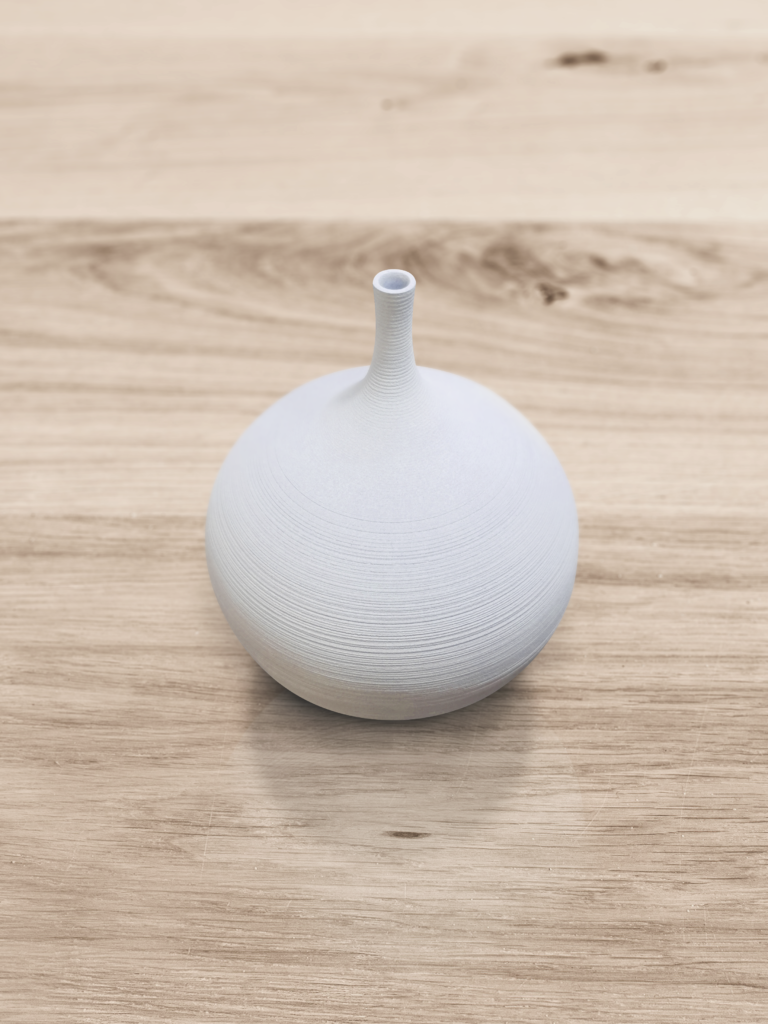 round white vase