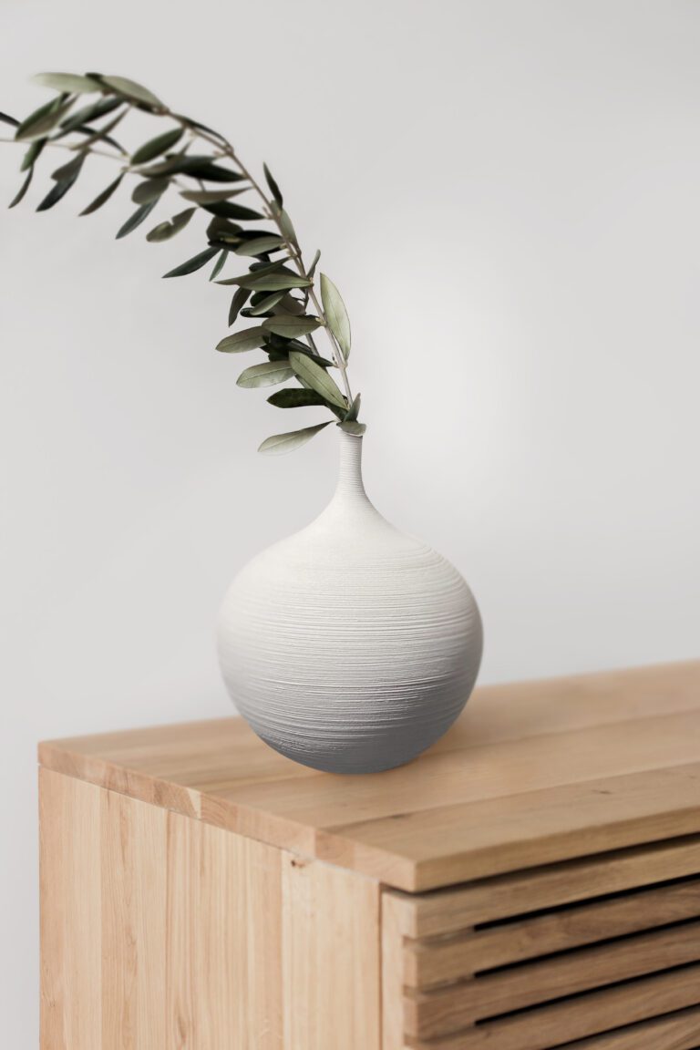 shop Round White Designer Vase in dubai