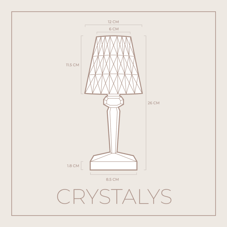 the crystalys crystal table lamp with touch control